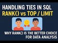 SQL Ranking Made Easy-How RANK Outperforms TOP/LIMIT | Common Table Expression | Amazon Interview