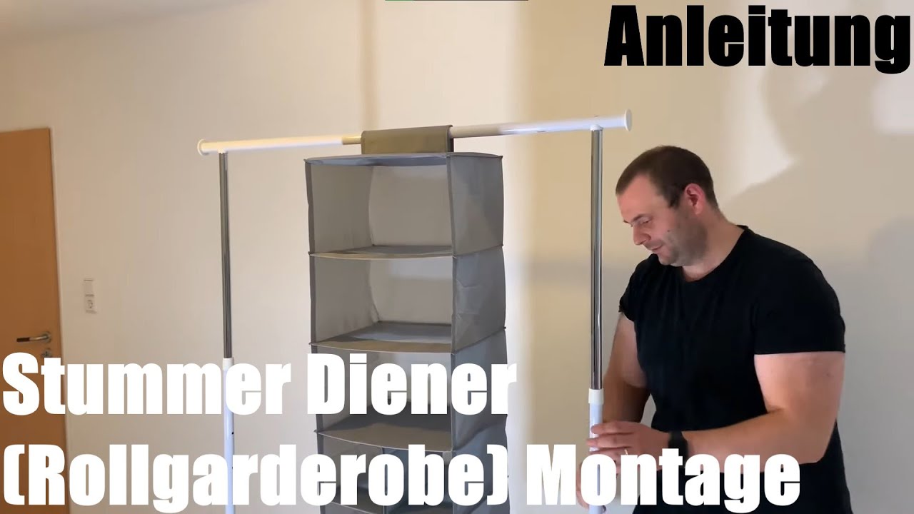 Stummer Diener (Hängeaufbewahrung) eine Kleiderschrank Alternative - Rollgarderobe Montage Anleitung