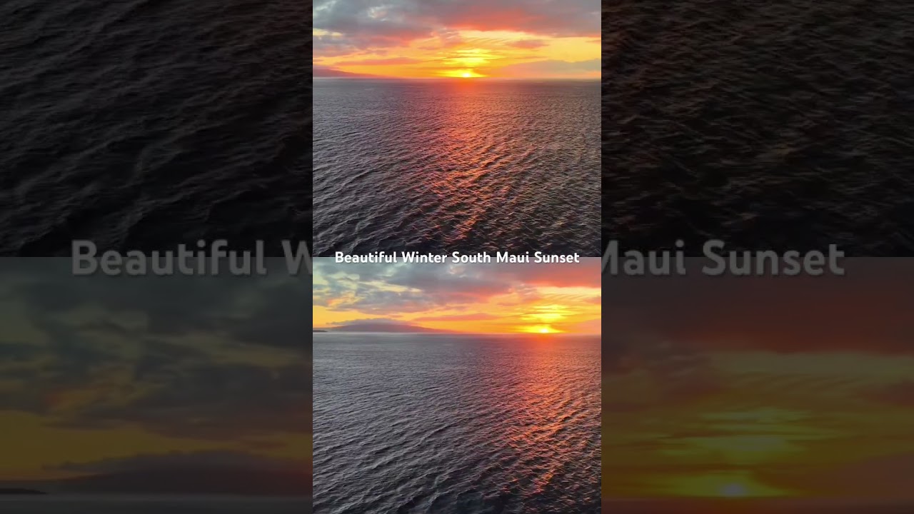 Beautiful winter sunsets out here on Maui. Humpback whales make it special this time of year. ￼