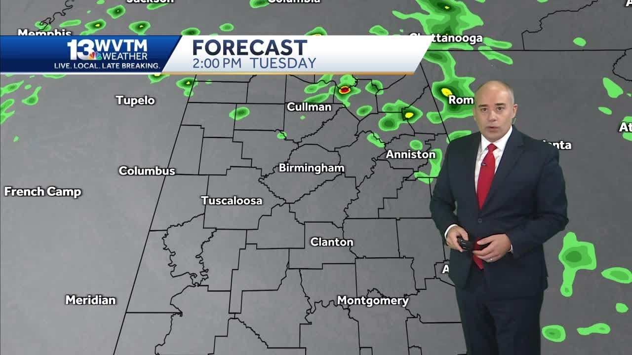 Alabama weather gets a little wet at times with spotty showers tomorrow ...