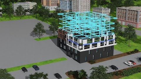 Blender animate building into scene: Blueprint