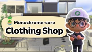 Clothing Shop Building // ACNH Monochromecore // Animal Crossing New Horizons