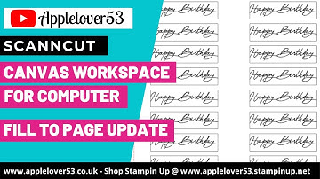 ScanNCut - Canvas Workspace Fill To Page Update (August 2021)
