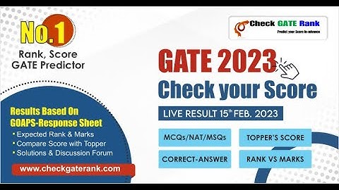GATE 2023 Score, Rank,Marks Calculator & Predictor