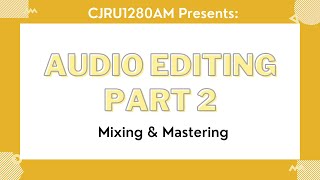 Audacity Mixing & Mastering