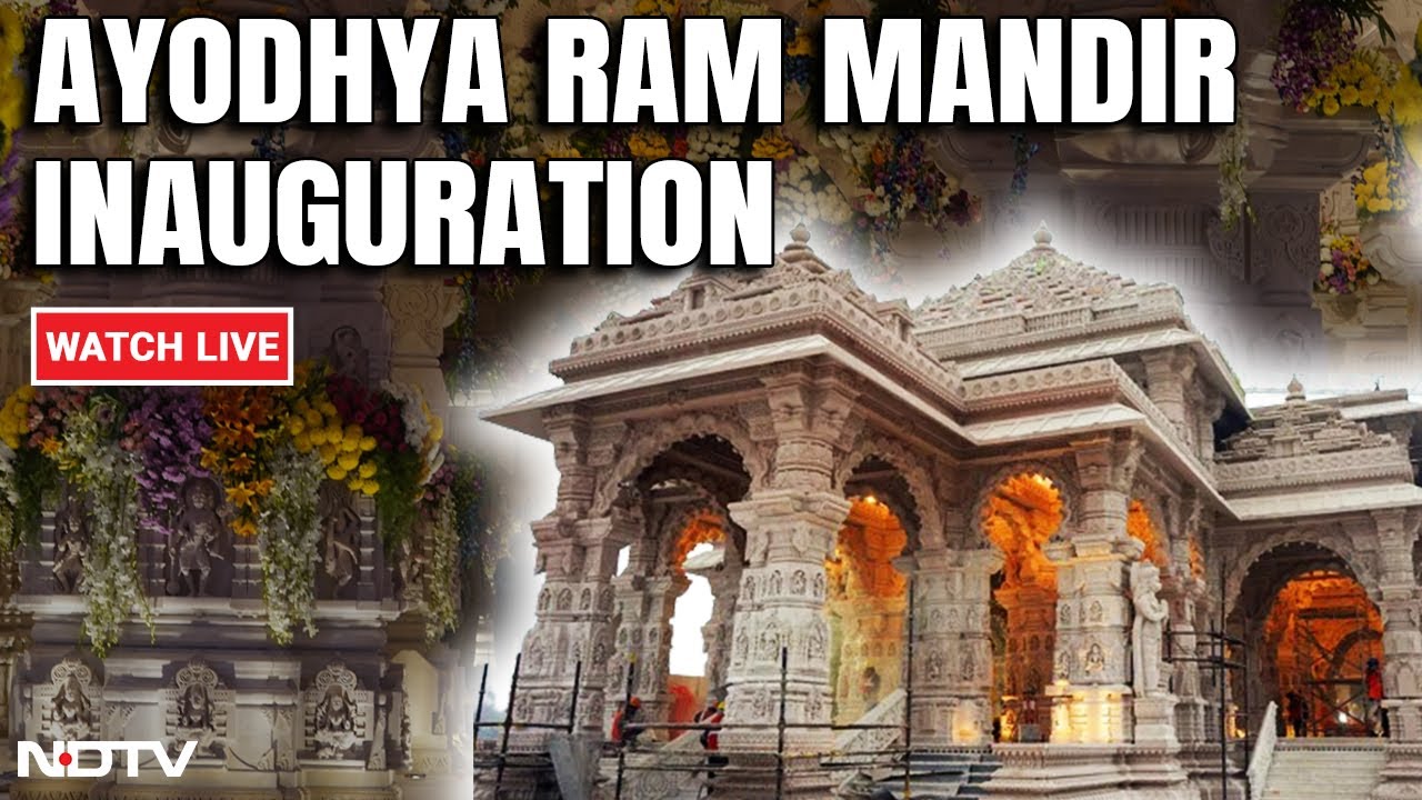 Ayodhya Ram Mandir Inauguration LIVE | Mega Ram Temple Inauguration ...