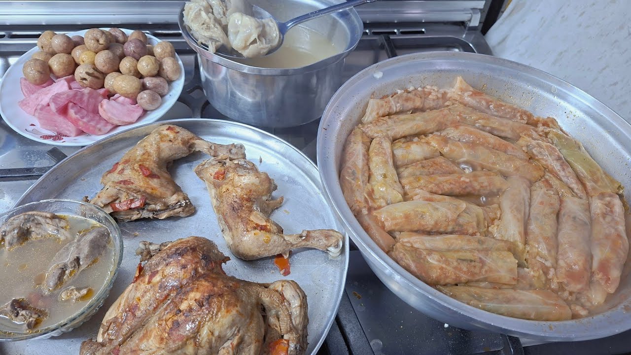 دفا الشتا: محشي كرمب وفراخ محمرة" 