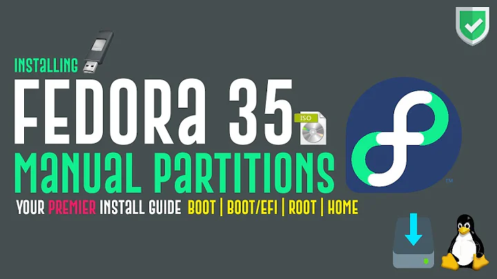 How to Install Fedora 35 with Manual Partitioning | Fedora 35 Install Guide | Fedora Disk Partitions