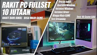 Rakit PC Fulset 10Jutaan beserta proses rakit dari awal hingga bisa main game | FT. FSP HYDRO G PRO