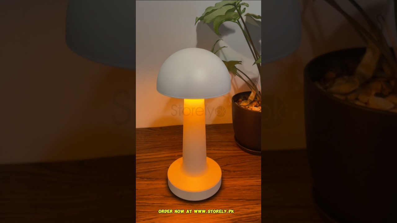 New Arrivals Metal Lamp in Matt White Mushroom Shape Retro Style LED.