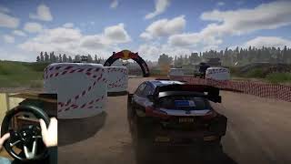 Testing the hori racing wheel overdrive , wrc 10 xbox series screenshot 3
