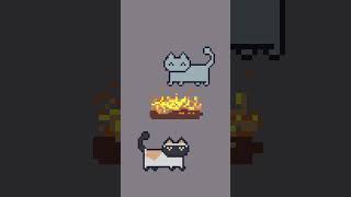 Kitties around the Campfire #chiptunes #pixelart #cat