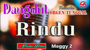Rindu - Karaoke (Nada Pria) Meggy Z || Full Music Dangdut Orgen Tunggal
