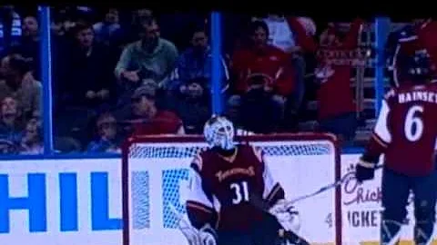 Capitals Jeff Shultz full rink goal vs Thrashers