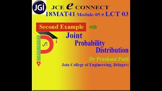 Second Example on Joint Probability Distribution || Dr Prashant Patil || 18MAT41 Module 5