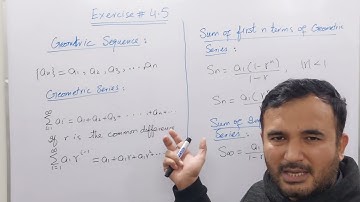 L9:What is Geometric series| Exercise 4.5 [Q#1, 2, 3] | Class 11 Math