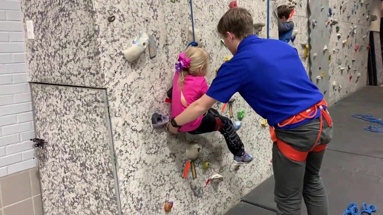 Juliet's First Rock Climbing Class - YouTube