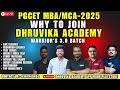 PGCET 2025 | PGCET MBA/MCA | Dhruvika Academy