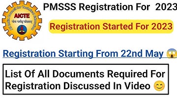 PMSSS 2023 List Of Documents Required For Registration Discussed