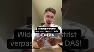 Widerspruchsfrist verpasst? Mach DAS! #jobcenter #bürgergeld