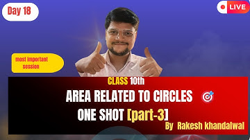 Class 10 Maths Area related to circle[part3]  Chapter 11| DAY -18#boardexam2025 #cbse  #class10maths