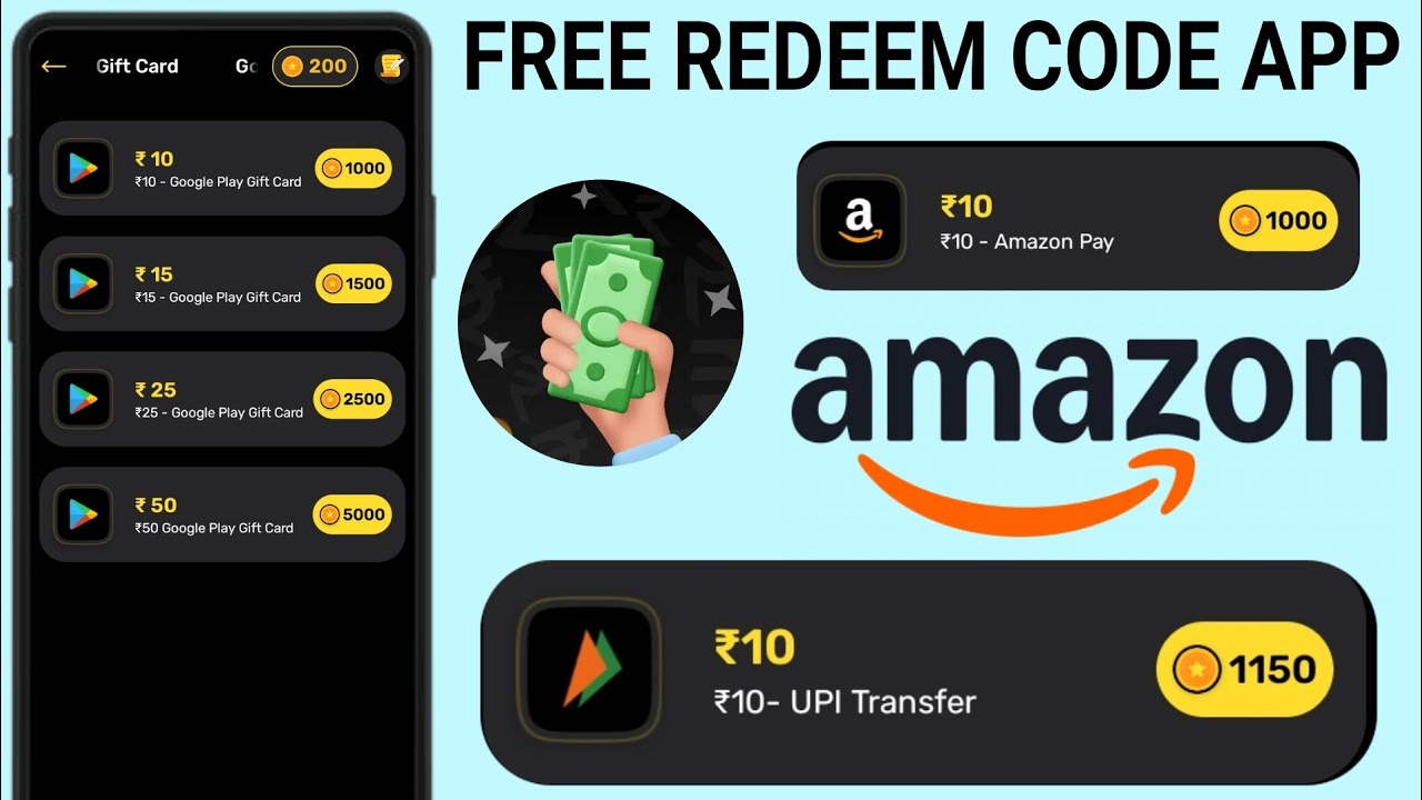 free redeem code app amazon gift card earning apps redeem code earning ...