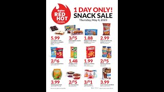 Hy-Vee Thursday's Daily Deals Super Snack Sales Ad Flyer 05-04-2023 ONLY Stock-up Prepping Food