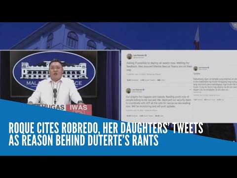 Roque cites Robredo, her daughters’ tweets as reason behind Duterte’s rants