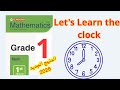 Let S Learn The Clock شرح الساعة Math Grade 1 المعاصر 2026 
