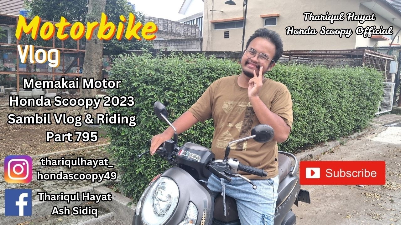 Memakai Motor Honda Scoopy 2023 Sambil Vlog & Riding Part 795