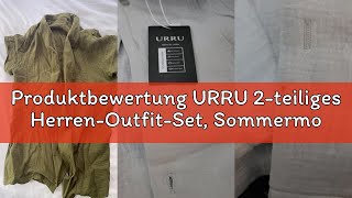 Produktbewertung URRU 2-teiliges Herren-Outfit-Set, Sommermode, kurzärmeliges Hemd und Shorts, Stran