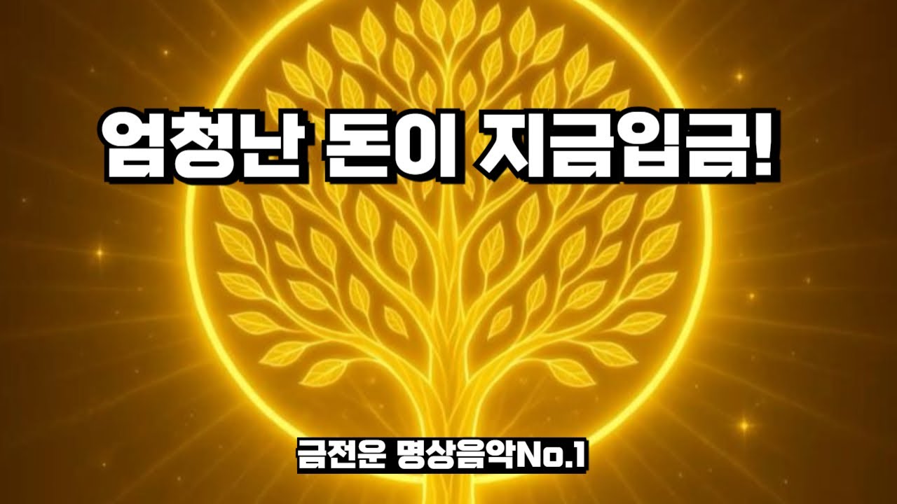 엄청난 돈이 지금 입금이 되는 금전운 명상음악, 이 돈은 반드시 당신이 수령해야 하는 돈이며 당신을 부자로 만들 돈입니다, 금전운 명상음악No.1