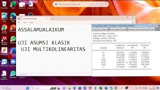 Tutorial Uji Multikolinearitas, Nilai VIF Tidak Muncul Pada Eviews