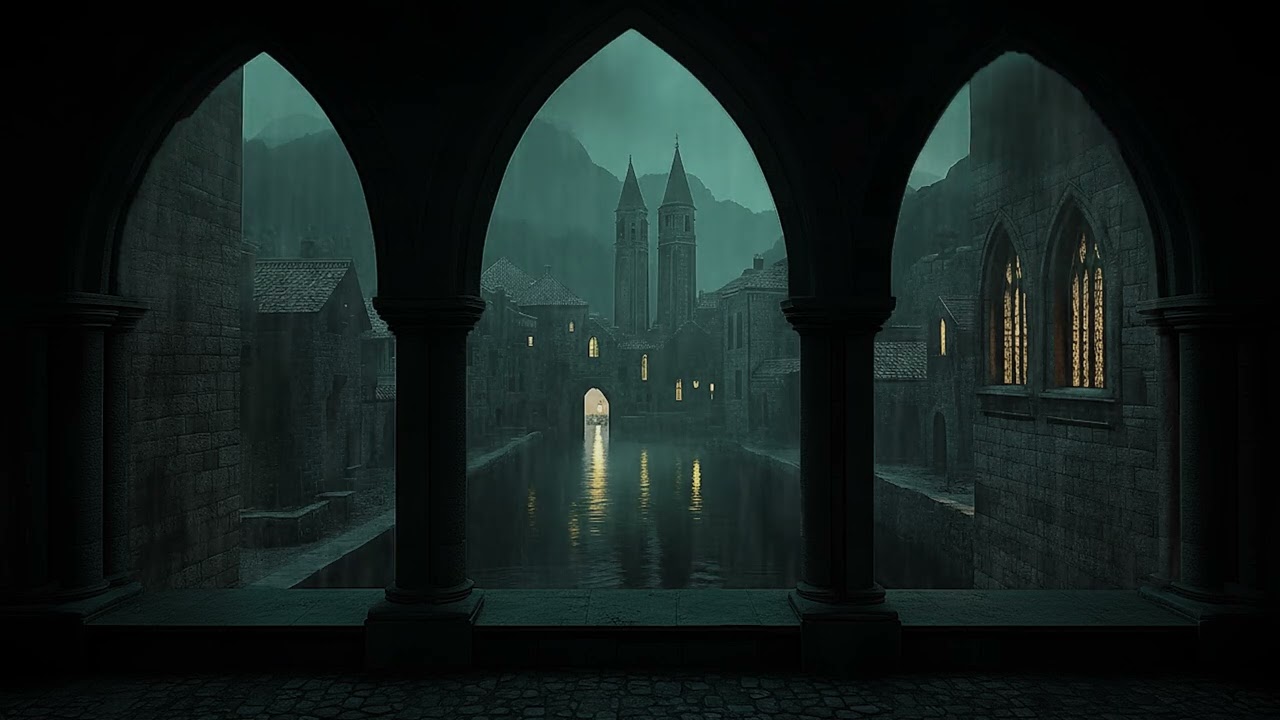 Rain Sounds and Thunder | Cozy Castle Rain Ambience for Sleeping, Studying & Anxiety Relief