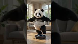 Panda dan Robot Vacuum #panda #robot #vacuum #fyp #viral