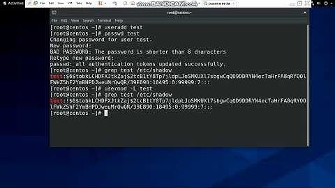 Locking user and password in centos 8