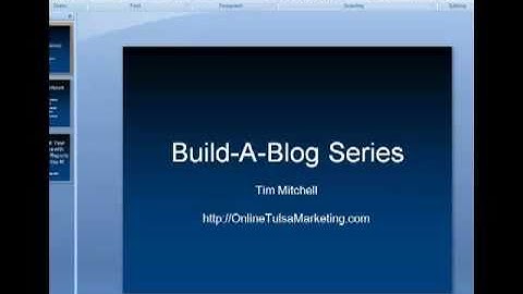 Website Design Tulsa - Build Your Own Site Part 1