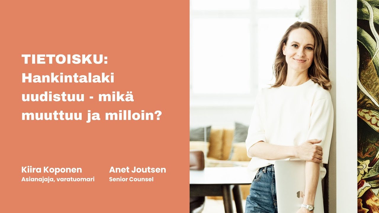 Maksuton webinaari: Hankintalaki uudistuu   mikä muuttuu ja milloin