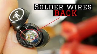 How to Solder Headphones/Earphones Wires Back Together DIY