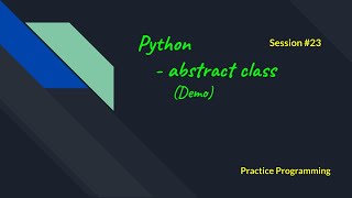 Python In Tamil (23) - Abstract class in Python