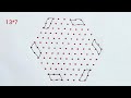13*7 dots Rangoli | Rangoli designs | Kolam | Muggulu 