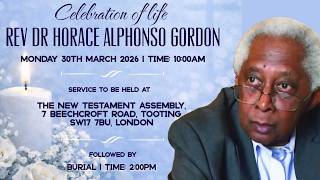 Rev Dr Horace Alphonso Garden Celebration of Life