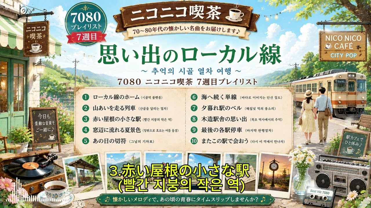 『遠い日(Le jour lointain』 Japanese RetroVol.7】Nostalgic Local Train Journey 7080 Playlist