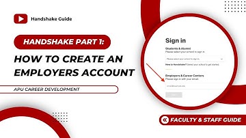 Handshake Guide Part 1: How to Create An Employers Account