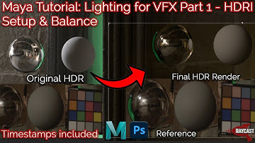 Maya Tutorial: Lighting for VFX Part 1 - HDRI Setup & Balance