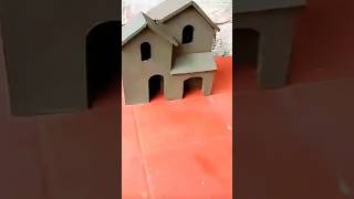 How to make beautiful mini house with clay #short Beautiful mud house making 🏠 __ _clayhousel