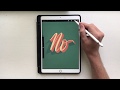 Procreate Tutorial for iPad Pro :: Double Drop Shadow