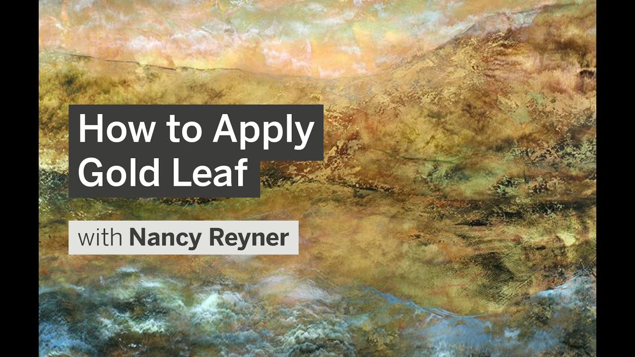 Class Preview How to Gold Leaf Acrylic Painting Ideas Over Gold Leaf