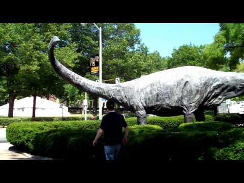 Classic Game Room vs. DINOSAUR! It's CGR vs Dippy in front of the Carnegie Museum and Library in Oakland outside of Pittsburgh, PA. Dippy is a full size replica of the Diplodocus Carnegii which was originally discovered on July 4th, 1899 in Wyoming, USA. The fossils are on display at the Carnegie Museum of Natural History in Pittsburgh, Pennsylvania. Dippy stands proud outside of the museum and Carnegie Libarary in Oakland in front the University of Pittsburgh and the Cathedral of Learning.