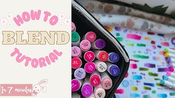 How to blend alcohol markers simple tutorial 🌸✨| Ohuhu Markers for Beginner 